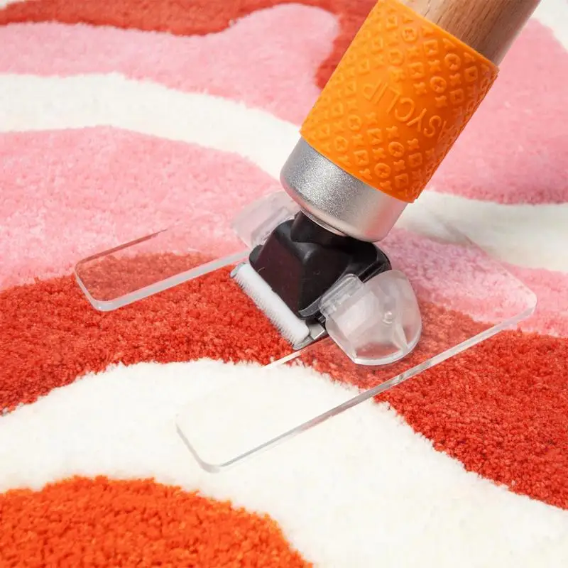 카펫 트리머 러그 터프팅 홀더 베이스 아크릴 전단 기계 베이스용 전단 가이드 투명 가정용 러그 유니폼 유지