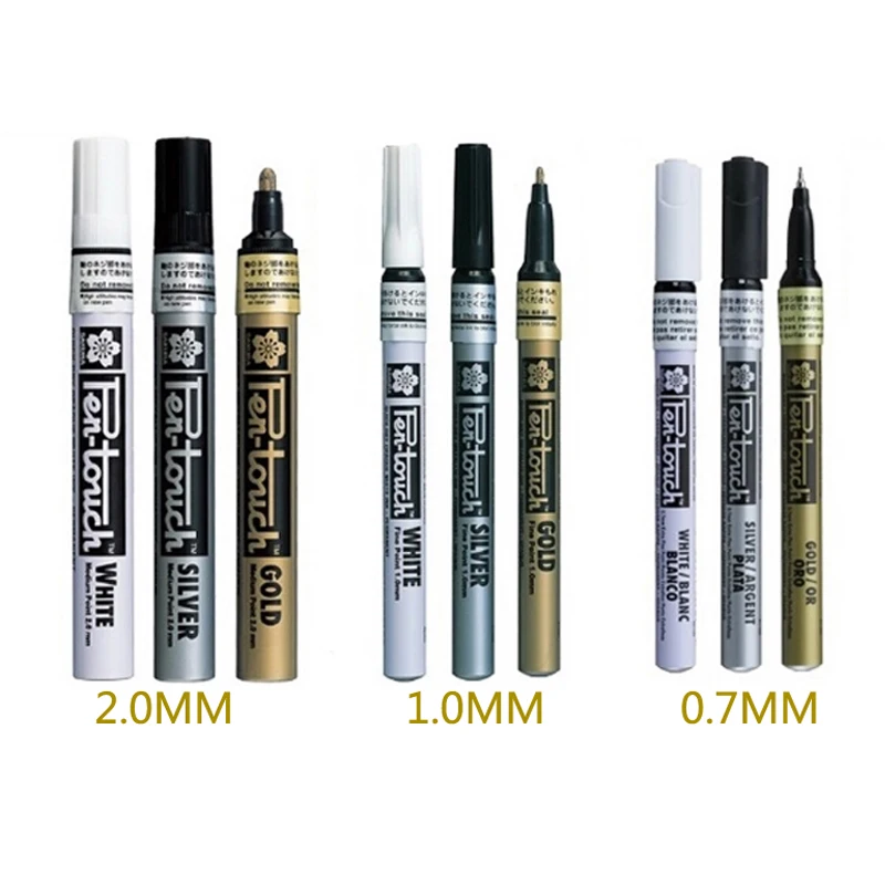 2 Or 4pcs/lot Permanent Marker Pen Set Oily 2mm Waterproof Paint Marker For  Tires Metal Cd Glass Gold Metallic Pens Markers - Paint Markers - AliExpress