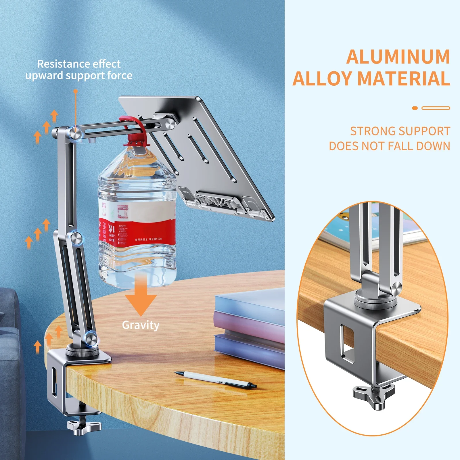 Adjustable Laptop Desk Mount - 360 Rotating Stand for Notebooks up to 17