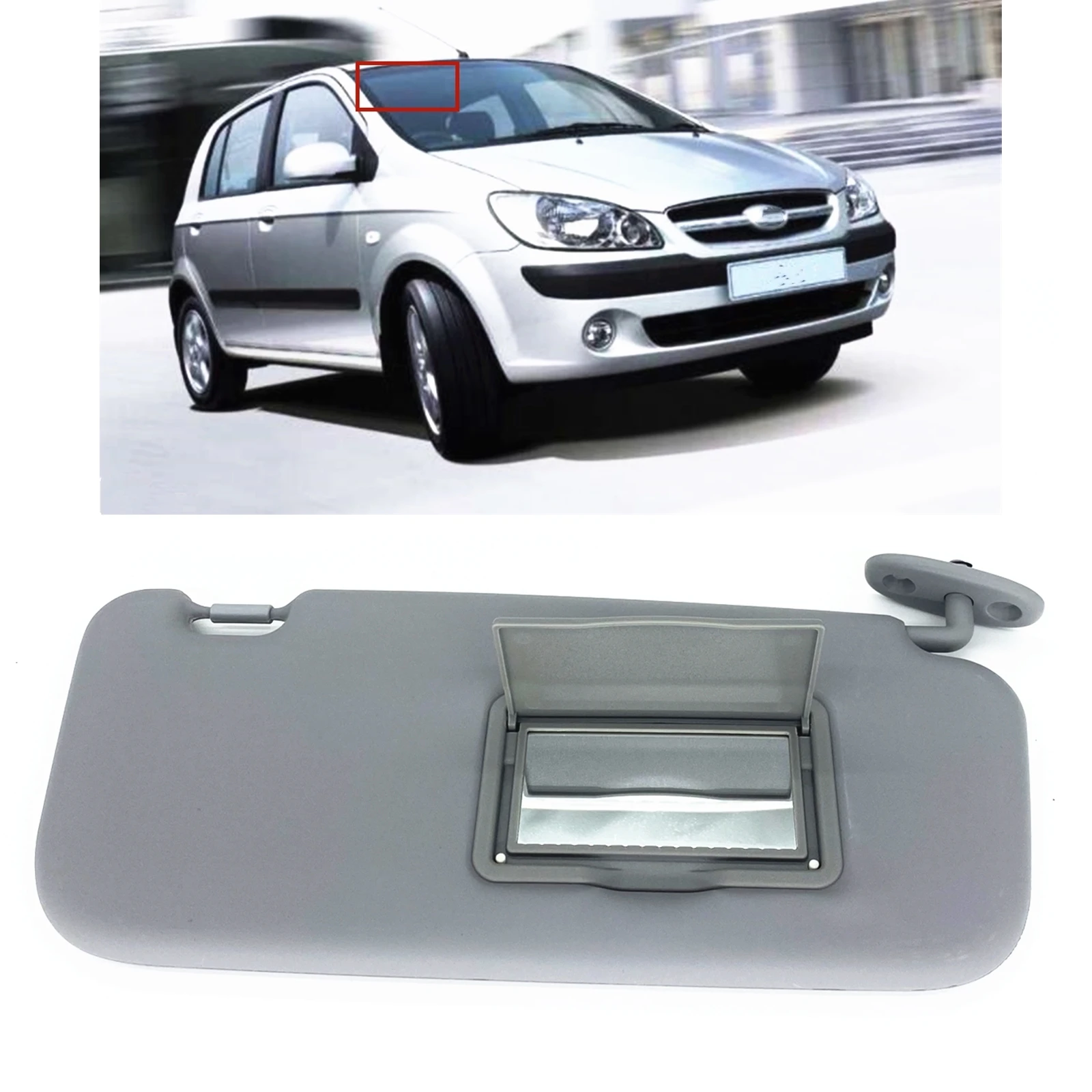 Gray Sun Visor For Hyundai Getz Click 20022012 Lhd Car Right Front