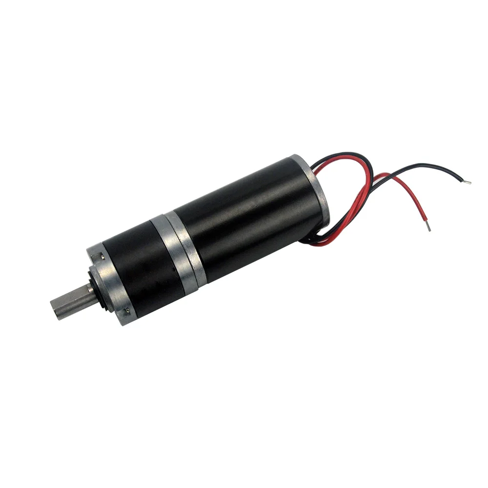 높은 토크 긴 수명 저소음 금속 강관 유성 감속기 32mm 직경 DC 12V 24V 마이크로 유성 기어 모터