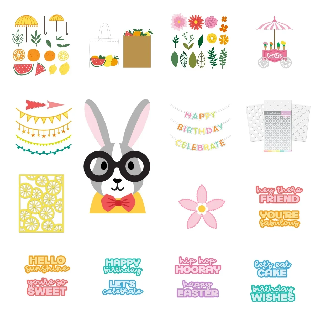 

Rabbit Fruit Letter Metal Cutting Dies Stencil Decorating Scrapbook Diy Paper Card Album Embossing Craft Easter Valentine 2024