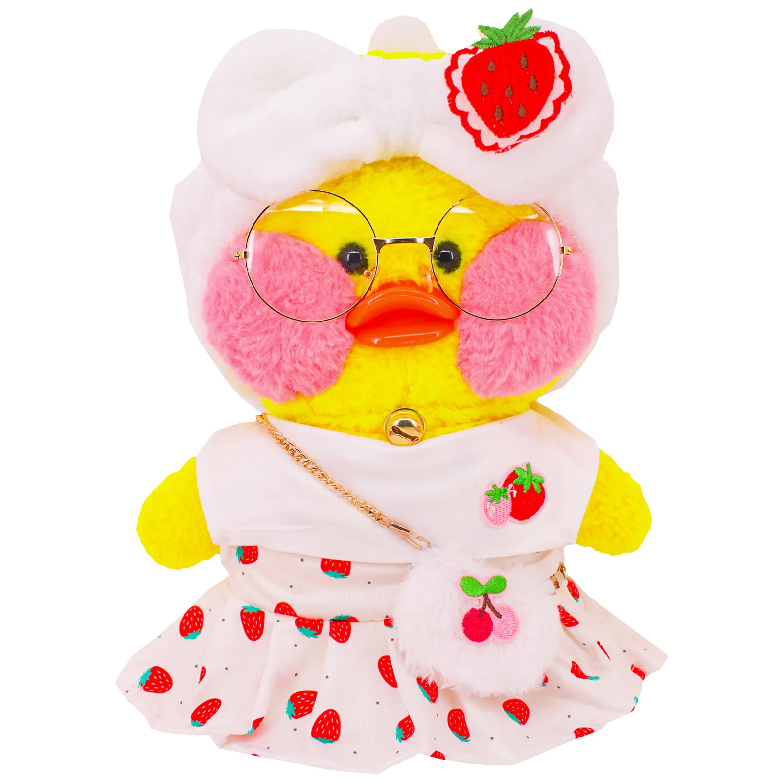 30cm Duck Plush Cafe Lalafafan Clothes Original Design Duck Sweater&Student Clothes Dress For 20-30cm Plush Animal Doll Toys