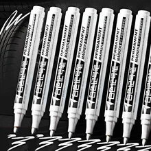 

White Waterproof Rubber Permanent Paint Marker Pen Car Tyre Tread Environmental Tire Painting Graffti Pen