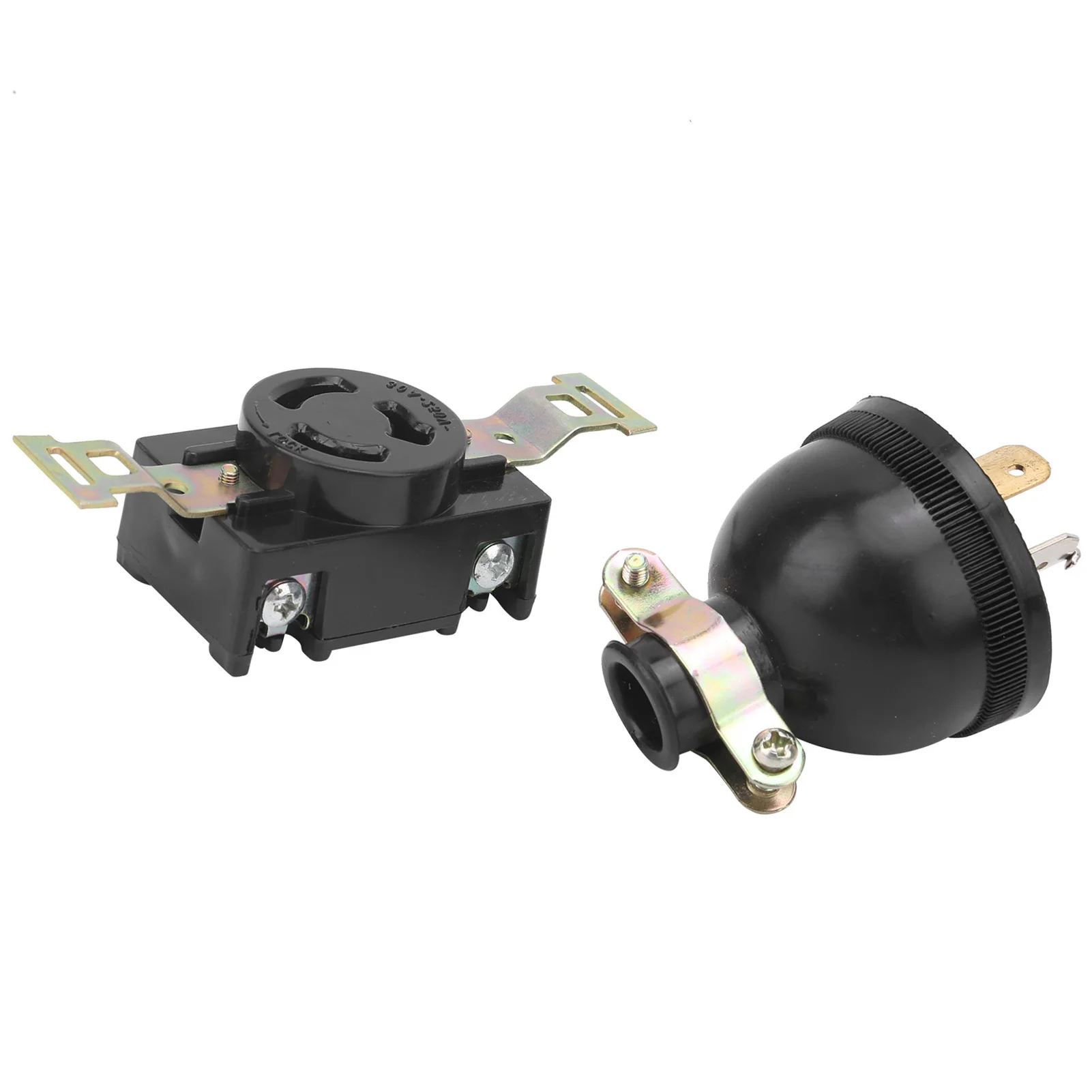 Gasoline Generator Accessories Generator 3-Hole Socket Plug Single‑Phase Copper Diesel Engine Accessories 3/5/6.5/8KW AC220V