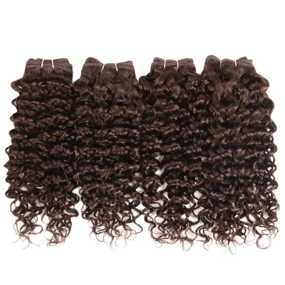 QVR Brazilian Jerry Curly Hair Wave Weave Bundles Deal 190G