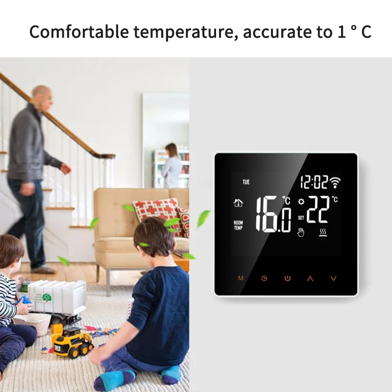 

Tuya WiFi Smart Thermostat Temperature Controller for Electric floor Heating,Water/Gas Boiler Voice Work for Home