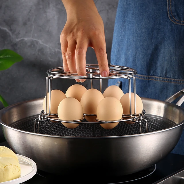 Stainless Steel Stackable Egg Steamer Rack Double-Layer Steaming Grid Stand  Tray for Air Fryer Pressure Cooker Kitchen Utensils - AliExpress