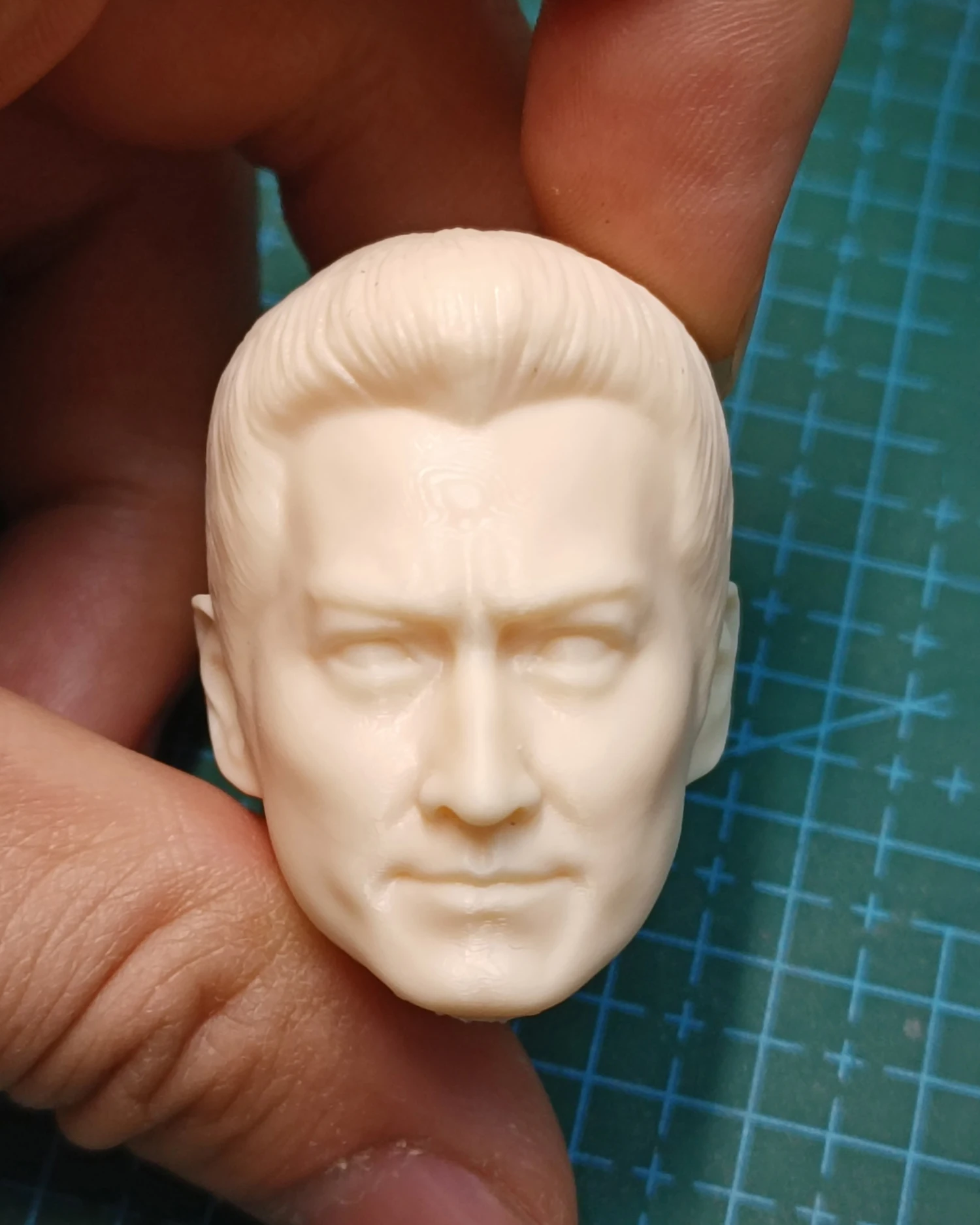 

Unpainted He Jiajin Zhan Zhao Head Carved 1/6 Scale Male Man Head Model Toys DIY 12'' Action Figure