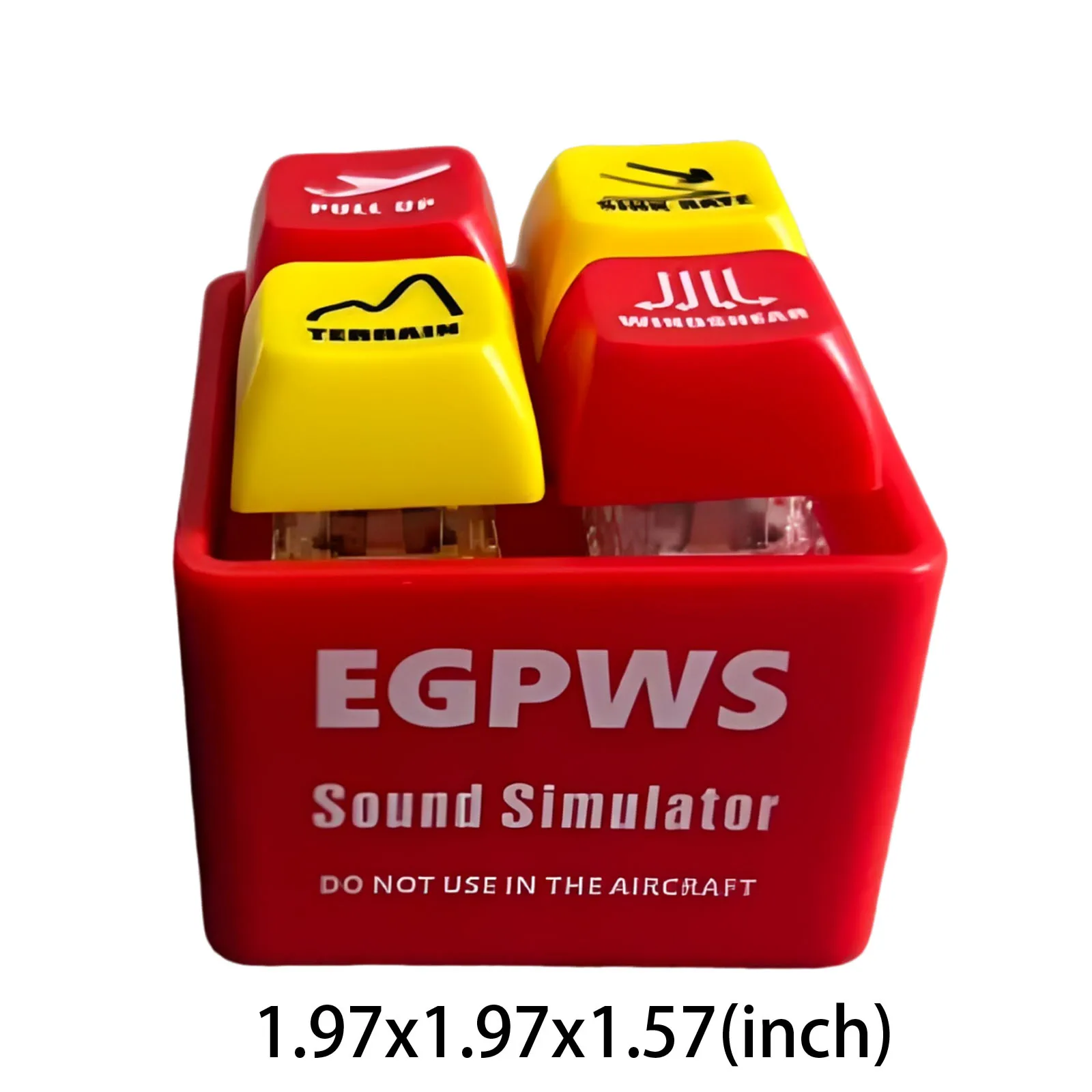 EGPWS 경고음 시뮬레이터 키링 열쇠고리 지갑 장식품 항공기 시뮬레이터 사운드 키체인 조종사 및 승무원 경고 키체인