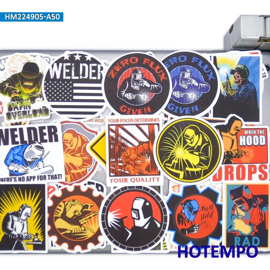 20/30/50Pieces Welding Worker Decals Funny Welder Pattern Retro Stickers for Luggage Motorcycle Bike Phone Laptop Helmet Sticker images - 6