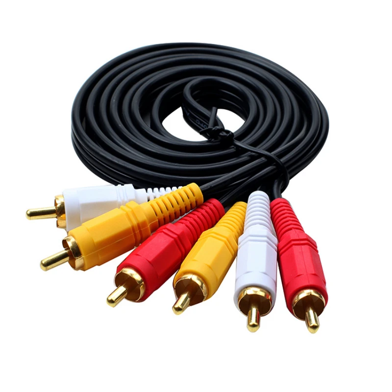 Premium 3RCA Composite Audio Video AV Cable - Male to Male Connection for Enhanced Sound and Picture Quality