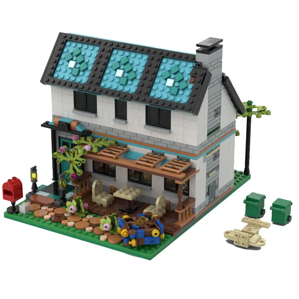 

1229 Pieces Modular Building: Home with Interior Modification for Set 31139 MOC