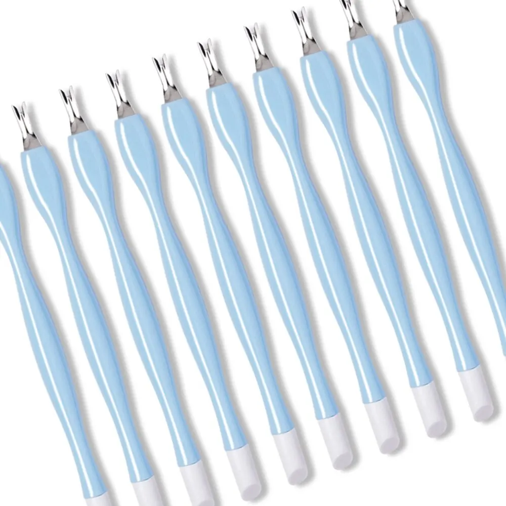 Description Picture 3 of item2 Ways Manicure Nail Cuticle UV Gel Polish Pusher Remover Trimmer Stainless Steel Pedicure Dead Skin Cuticle Care Tools