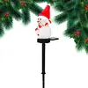 Snowman Yard Stake Solar Powered Snowman Lights Waterproof Solar Christmas Decorations Outdoor Solar Energy For Christmas 1