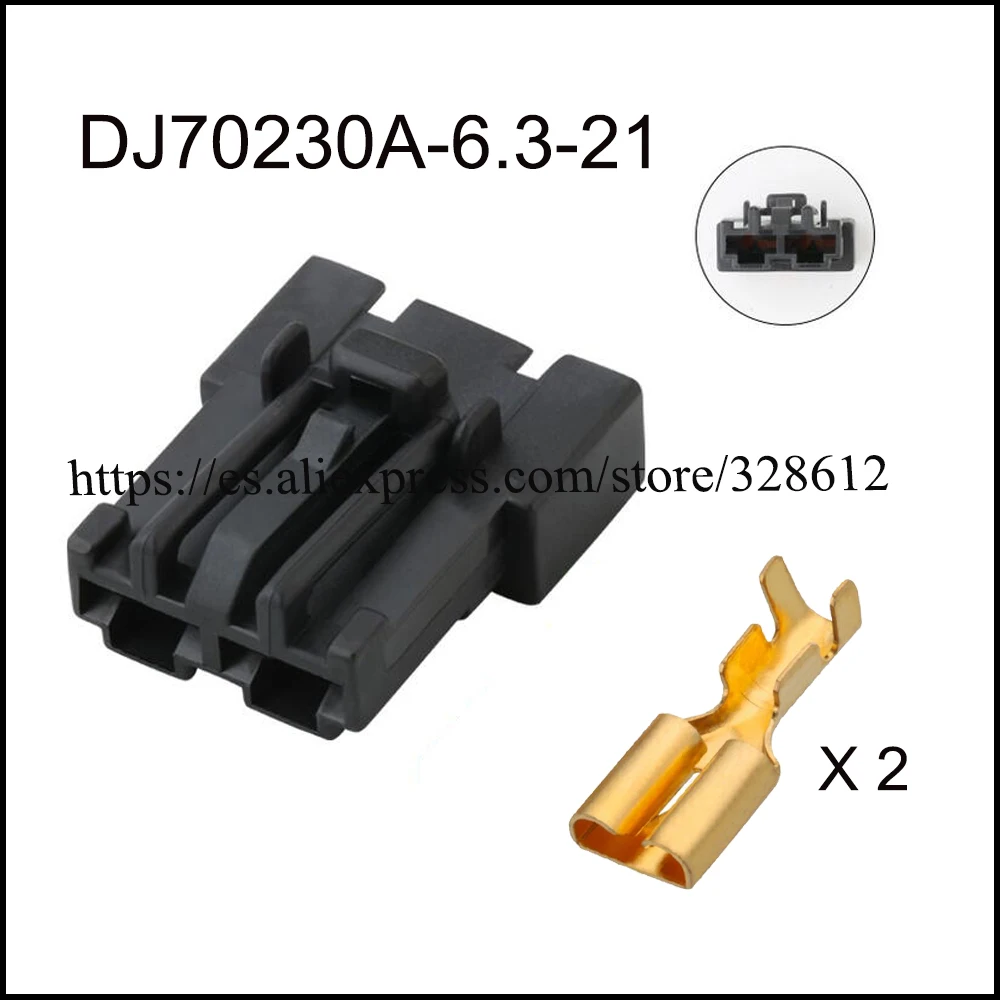 

200SET car wire female cable Waterproof 2 pin connector automotive Plug socket include terminals DJ70230A-6.3-21