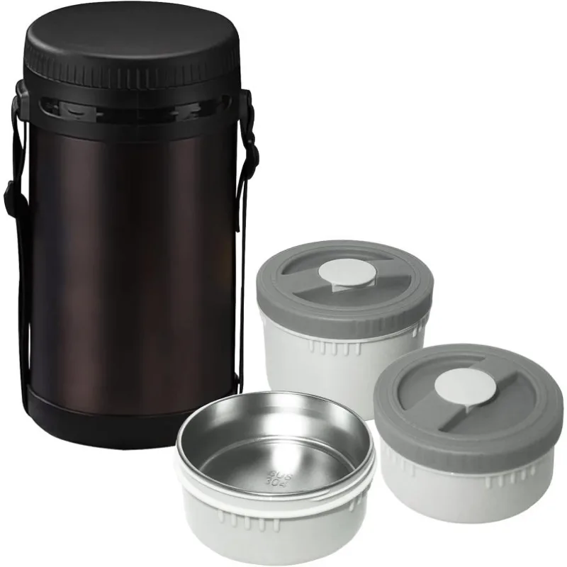 

Insulated Food Jar Wide Mouth Soup Thermos Stainless Steel Vacuum Insulated 3 Tier Stackable Bento Hot Food Insulated Lunch Box