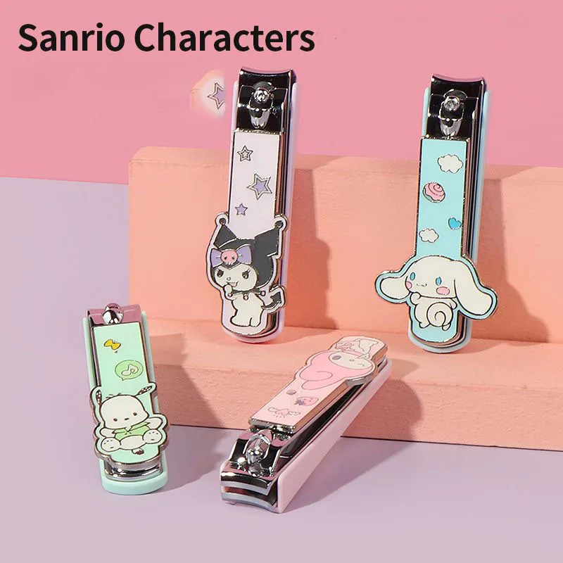 

Miniso Sanrio Kuromi My Melody Cinnamoroll Nail Clippers Cartoon Anime Fold Kawaii Portable Metal Nail Clipper Toys Girl Gifts