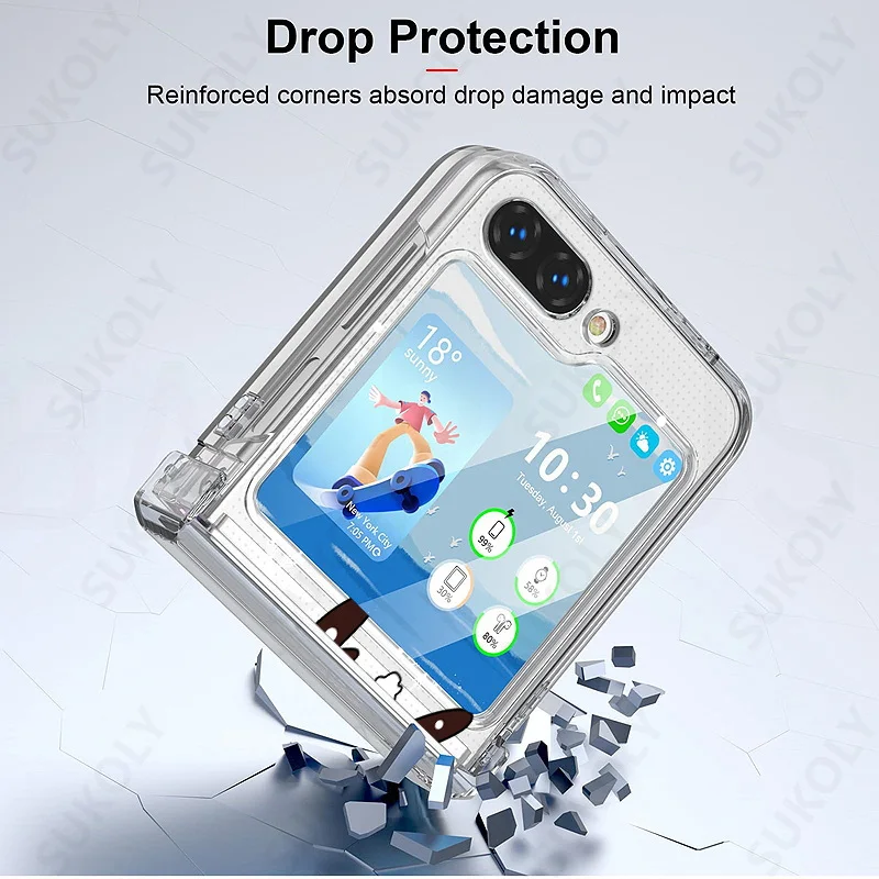 Christmas Pattern Shockproof Hard Folding Phone Case Cover