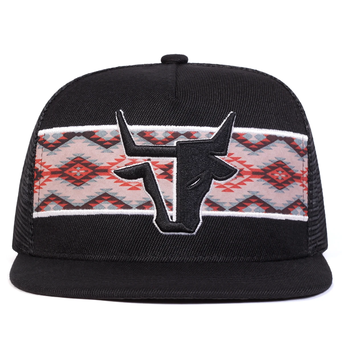 Unisex Bull Head Stickerei Hip-Hop Netzhüte Frühling Sommer Verstellbare Lässige Snapback Baseball Caps Outdoor Sonnenschutzhut – Detail 4