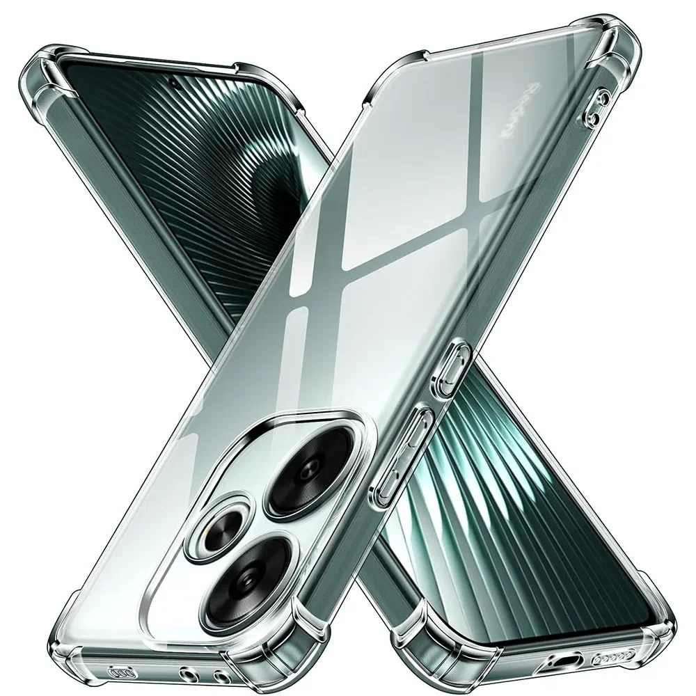Shockproof Transparent Phone Case with Camera Protection - Soft TPU Silicone Cover