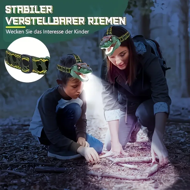 KingEra Kids Headlamp, Dinosaur LED Headlamp