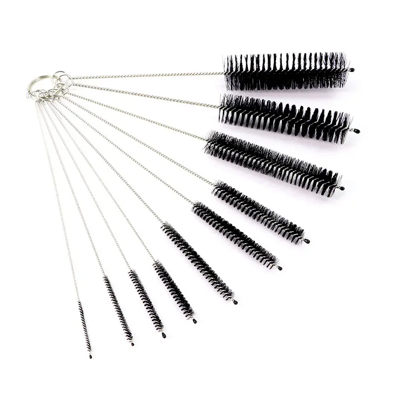 10-teiliges Set Edelstahl Weichhaarbürste Pipetten-Reagenzglas Babyflaschenbürste Multifunktionales Haushaltsreinigungsset – Detail 5