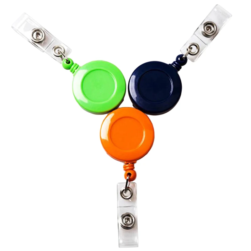 10pcs Retractable Badge Holder Clips for Nurse ID Badge Reel Belt Clip Doctor ID Card Chain Clips School Student Office