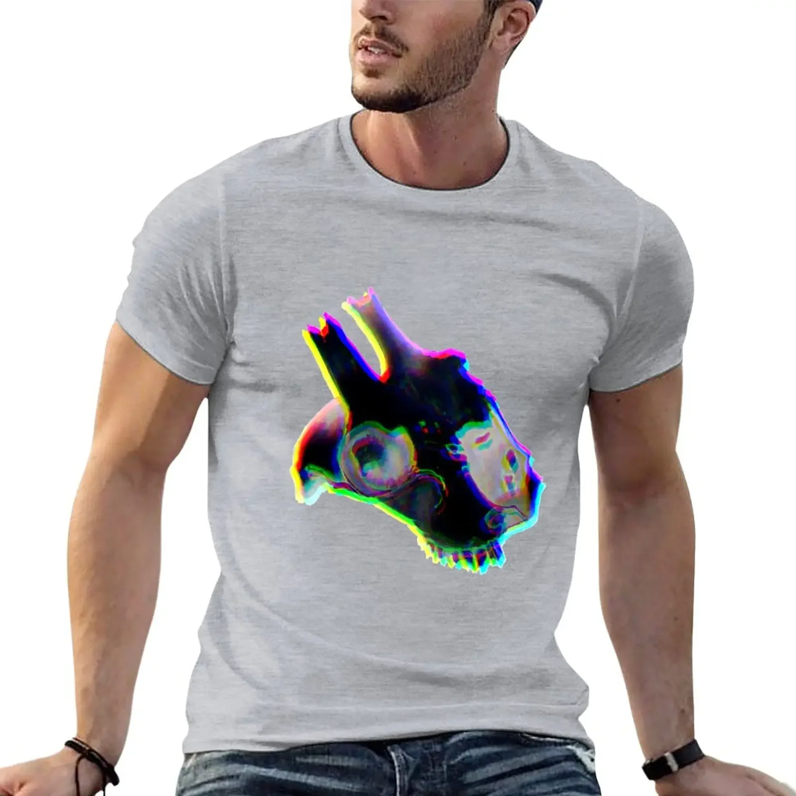 

Animal Skull Invert T-Shirt hippie clothes plus sizes Short sleeve tee men