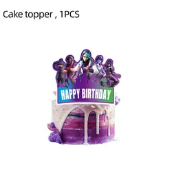 Fortnition Party Supplies: Fun Shooting Game Decorations with Alpaca Llama - Themed Paper Tableware and Balloons for Baby Shower Celebrations (1pcs Cake Topper)