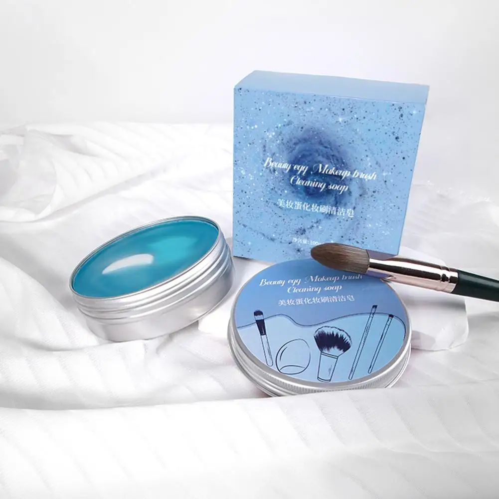 Portable Natural Makeup Brush Cleaner Soap - Multi-Functional, Reusable Beauty Cleansing Tool