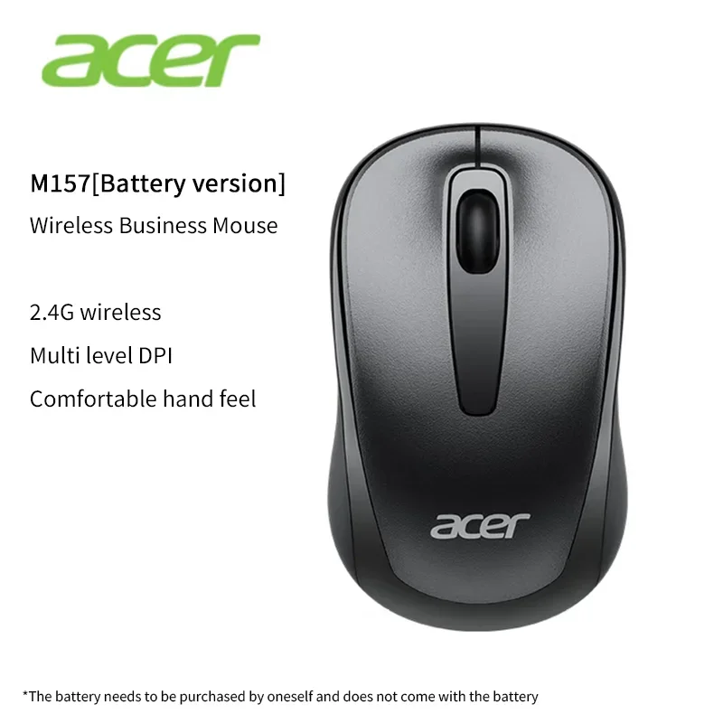 עכבר אלחוטי Acer 2.4Ghz אופטי נייד לעסקים משרדיים עכבר שקט מתאים למחשב נייד מחשב נייד משחקים