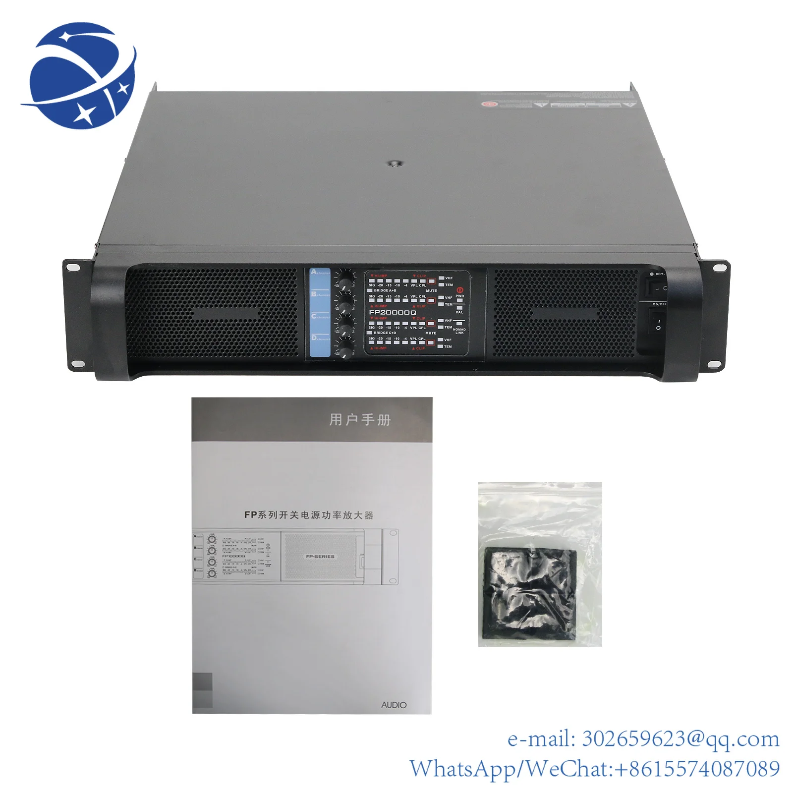 

YYHC 110V/220V FP20000Q 4 Channel 7000W Power Amplifier At 2Ohms Profesional Audio Subwoofer Amps & Line Array