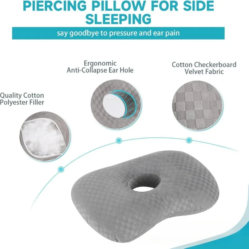 🛏️Ear Relief Pillow – Adjustable Sleeping Pad for CNH, Piercing & Inflammation🌙