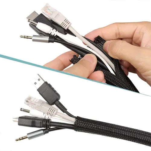 1~50m PET Braided Expandable Cable Sleeve 2~50mm Flexible Self Closed Insulated Wrap Pipe Tube Line Protector Wire Organizer - Image 4