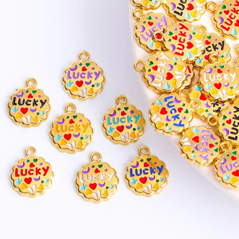 

20pcs Bottle Cap Colorful Star Moon Butterfly Letter Lucky Pendant DIY Women's Necklace Bracelet Jewelry Making Charms Accessory