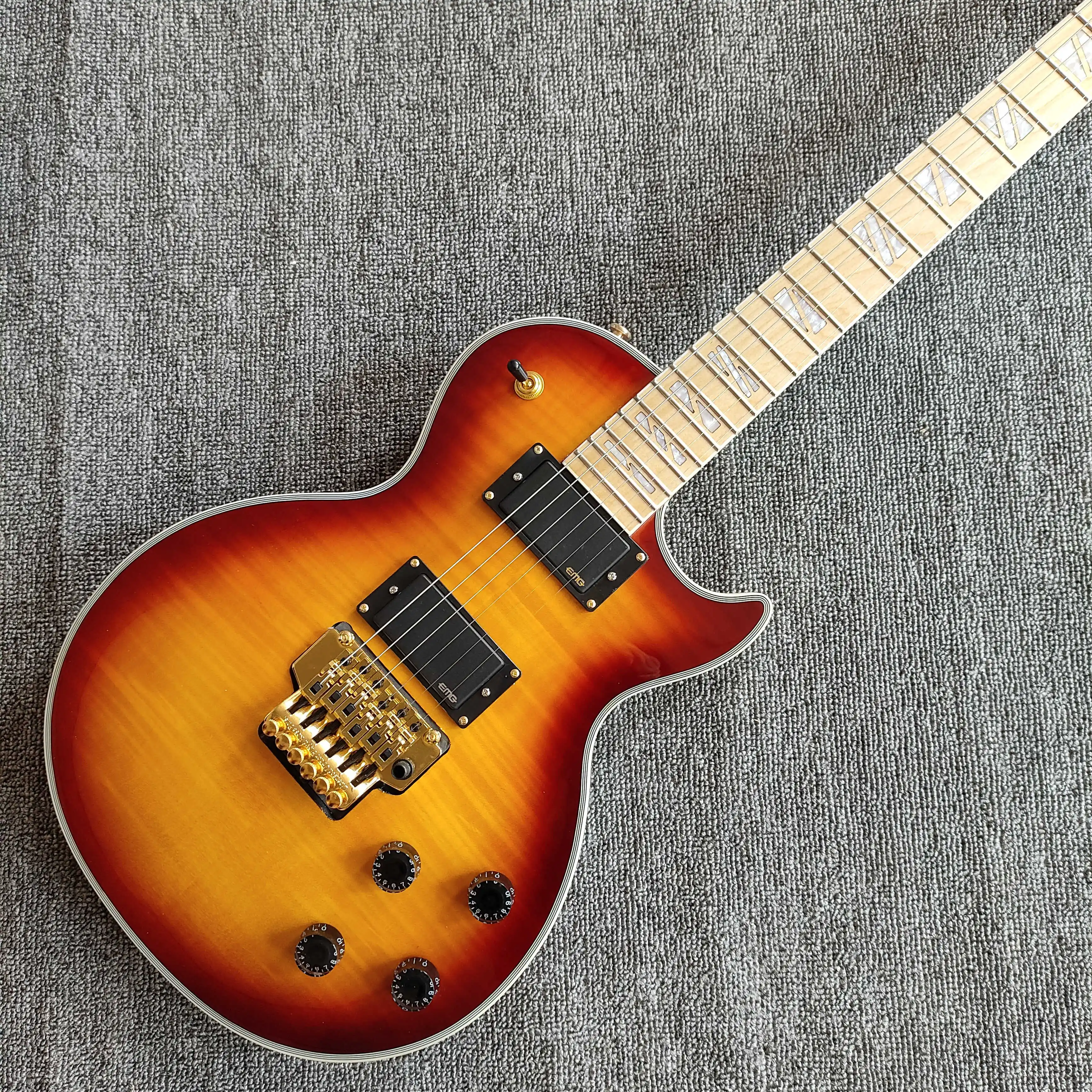 

Френк кленовый, 6 струн, прозрачный коричневый Bigsby Pull t, электрическая гитара