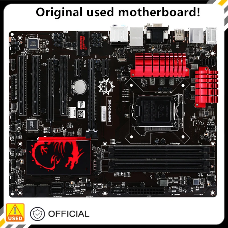 

For Z87-G43 GAMING Desktop Motherboard Z87 LGA 1150 For Core i7 i5 i3 DDR3 SATA3 USB3.0 Original Used Mainboard