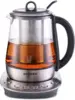 K2423 Tea Maker, Durable 316 Stainless Steel & German Schott Glass Electric Kettle, Removable Infuser, Auto Keep Warm, B 1