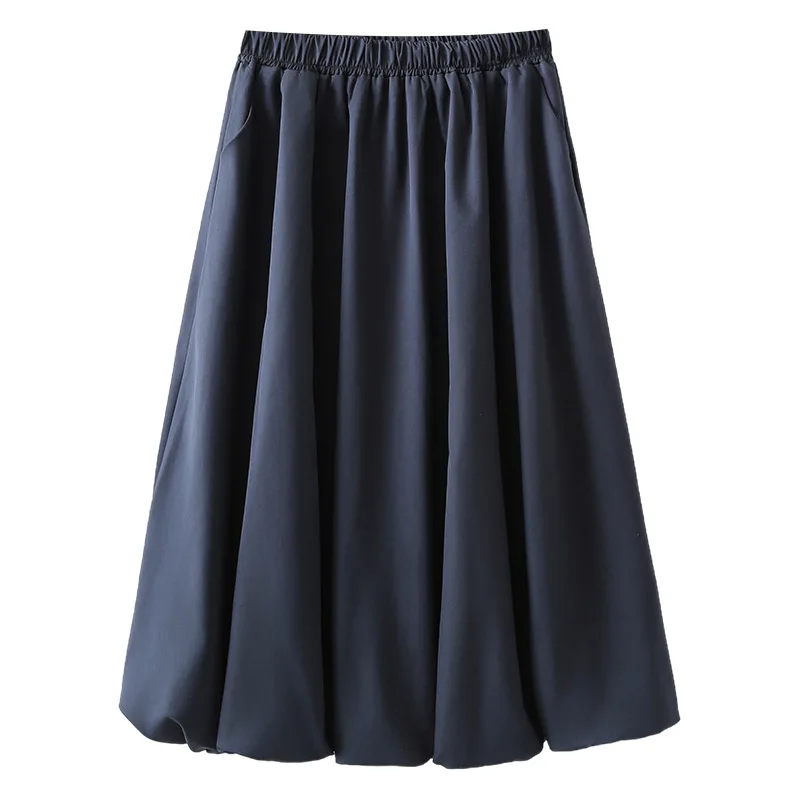 Fashion Plus Size Women's Skirt Artistic Casual A-Length Lantern Skirt Autumn New Style 385