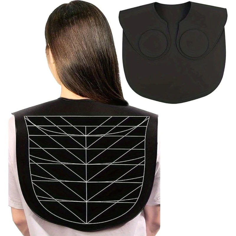 Striped Silicone Hairdressing Cape - Extra Long & Wide Anti-Falling Hair Shoulder Pad for Cutting Coloring Perm - Reusable Tools