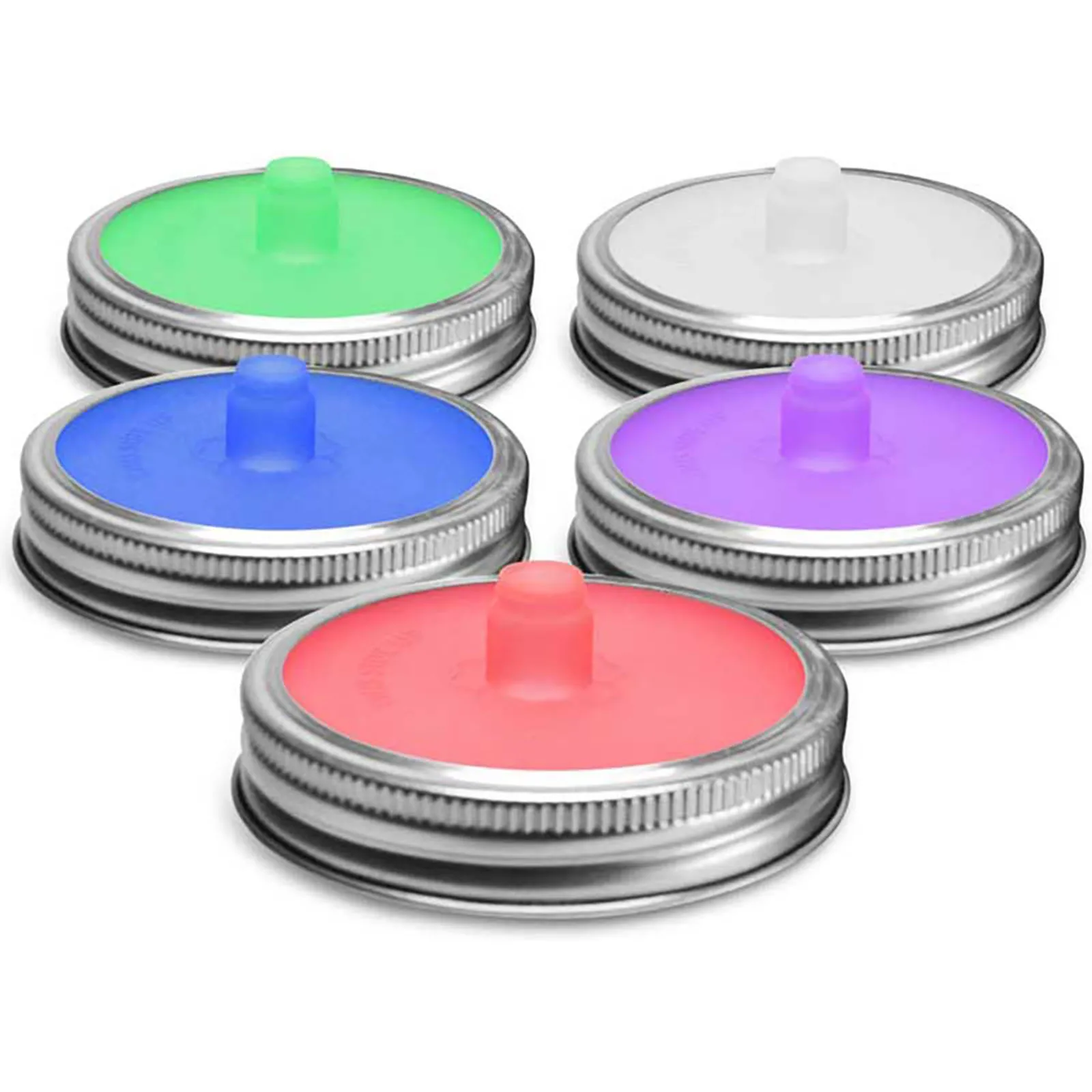 Description Picture 5 of itemConvenient Silicone Fermentation Cover, Anhydrous Airlock Fermenting Lids for Pickles and Sauerkraut, 5 Piece Set