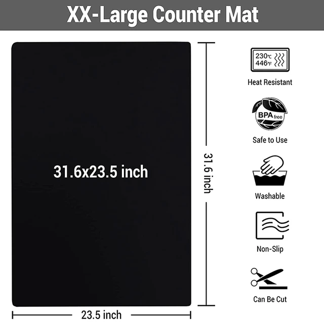 Extra Large Silicone Mat 39.4X23.6 Inches Heat Resistant Placemats,  Workbench Countertop Protector Mat Hot Pads for Coffee Maker - AliExpress