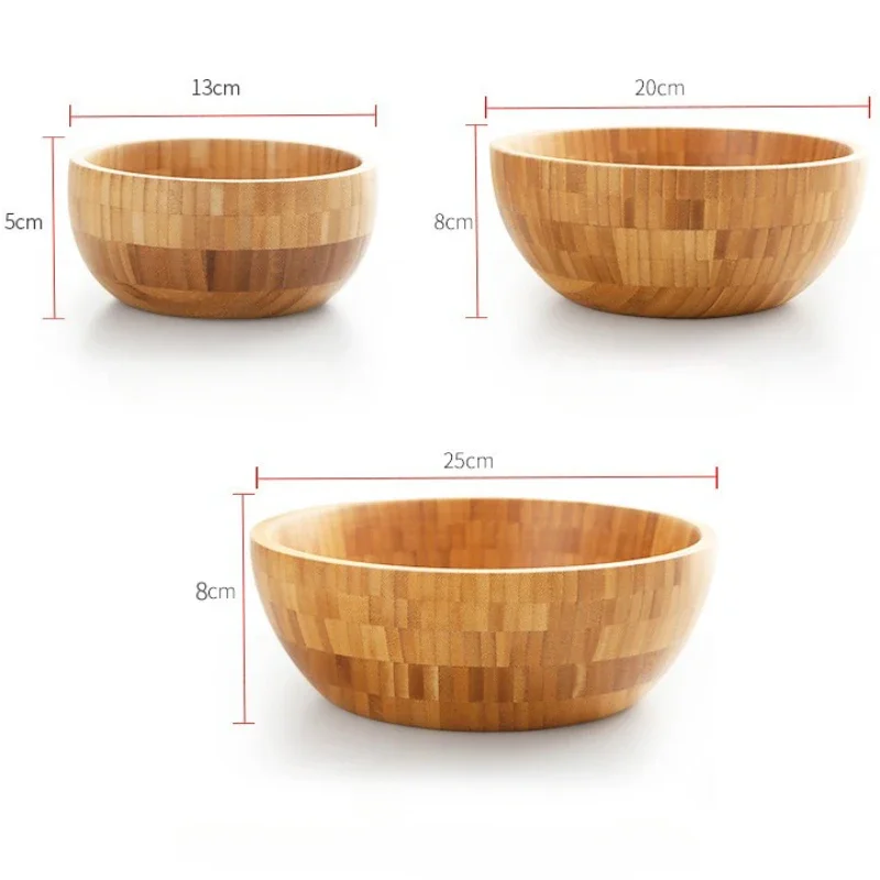 Japanese Salad Wooden Bowl Large Bamboo Bowl Stirring Powdered Mask Chinese Medicine Noodle Noodle Ramen Tableware