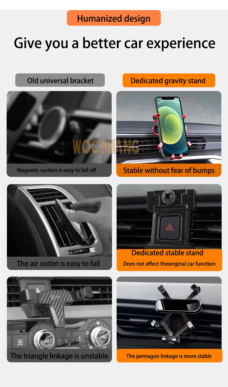 Autotelefon halter für Ford Kuga 2013-2022 GPS spezielle Schwerkraft navigation mobile Halterung Dreh halterung Zubehör – Detail 4