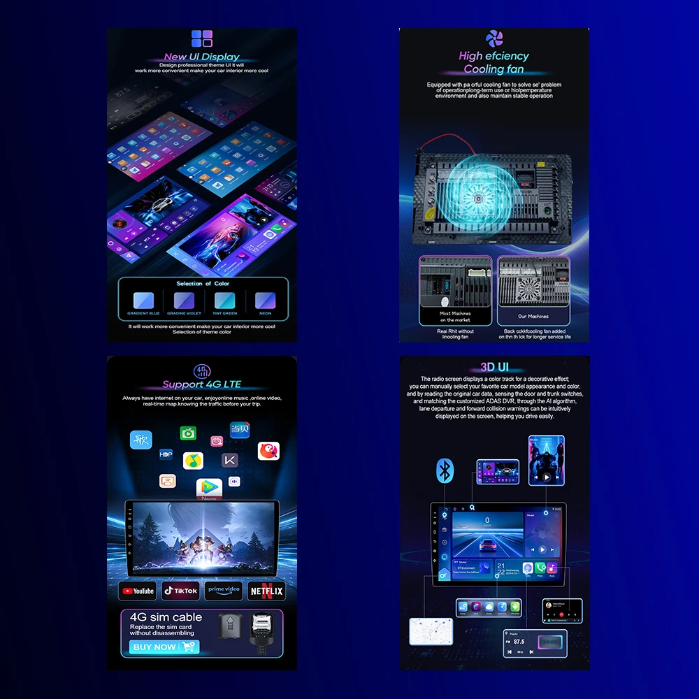 شاشة أندرويد تدعم ابل كار بلاي واندرويد اوتو لسيار...