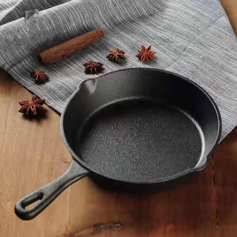 Cast Iron Frying Pan,14/16/20cm Non-stick Skillet Kitchen Fry Pot Breakfast  Pan Omelette Pancake Pot Induction Cooking Cookware - AliExpress