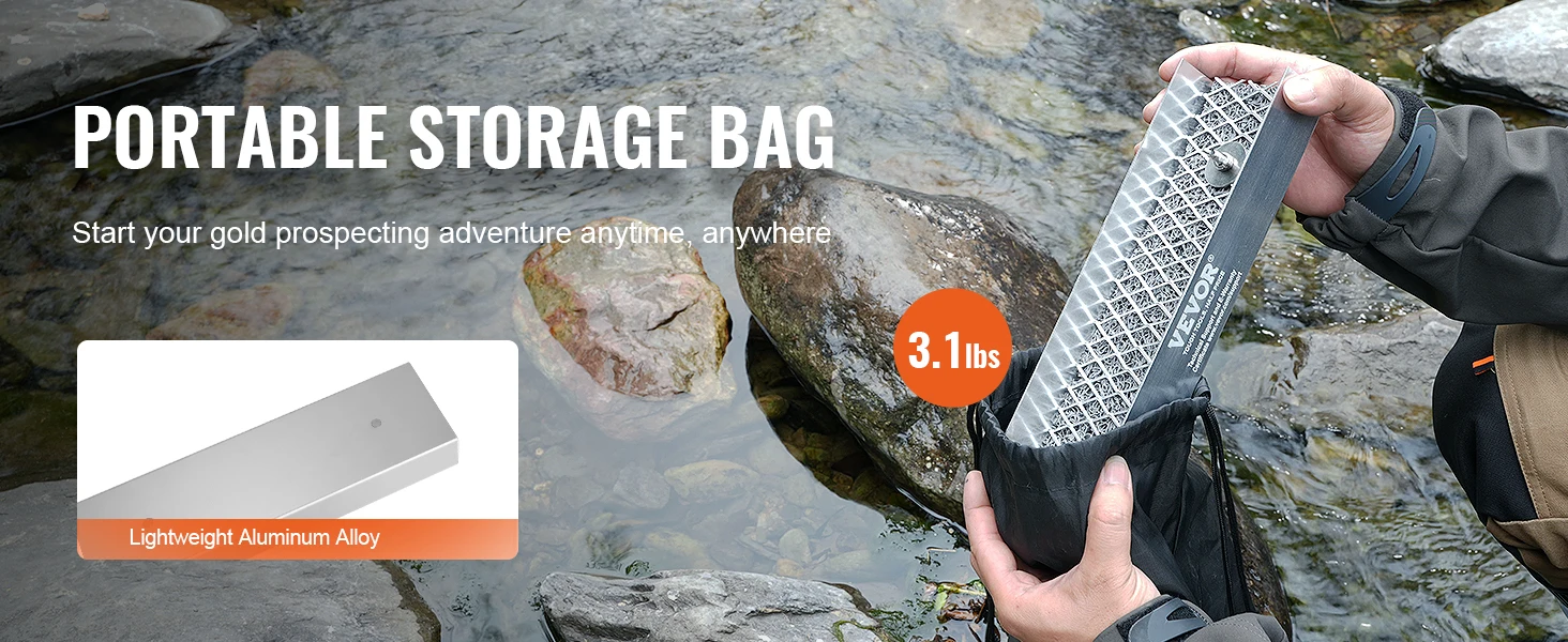 Portable sluice kit bag