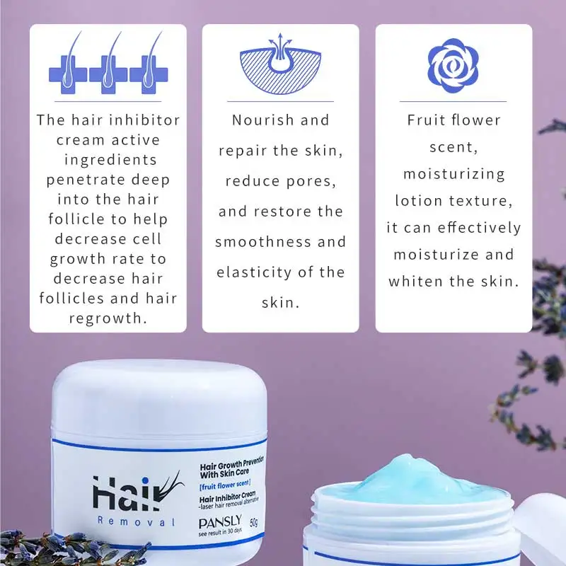 50g Hair Inhibitor Stop Hair Growth Removal Permanent Cream Beard Bikini Intimate Legs Body Armpit Lotioin Painless Depilatory 4