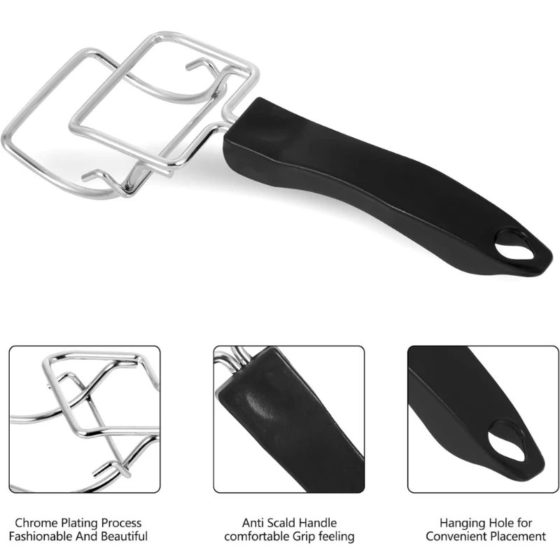 2Pcs Oven Tray Extractor Grill Clip Toaster Oven Clip Oven Tray Handle Common for Trays and Grills Quick New Dropship